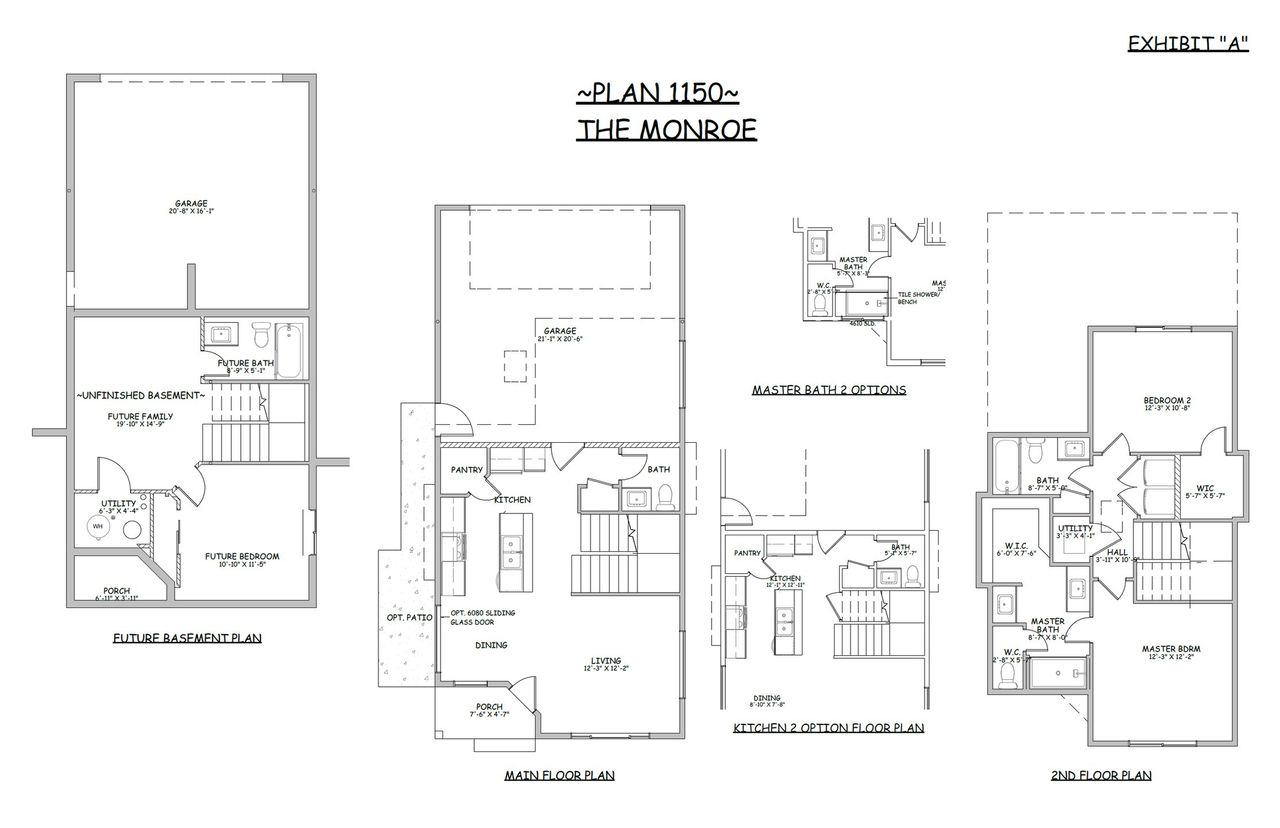 2D floor plan layout for the Monroe by CB Signature Homes in Fickel Farm, Berthoud, CO (Image 2).