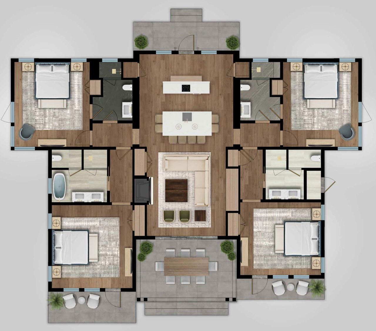Image 2 representing the 4-Bedroom Cottage by The Cabot Collection in Cabot Citrus Farms, Brooksville, FL.