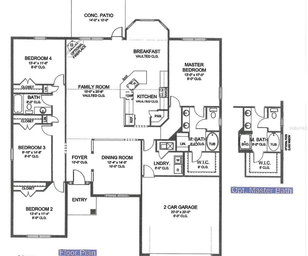 2D floor plan layout of this home in North Port, North Port, FL (Image 2).