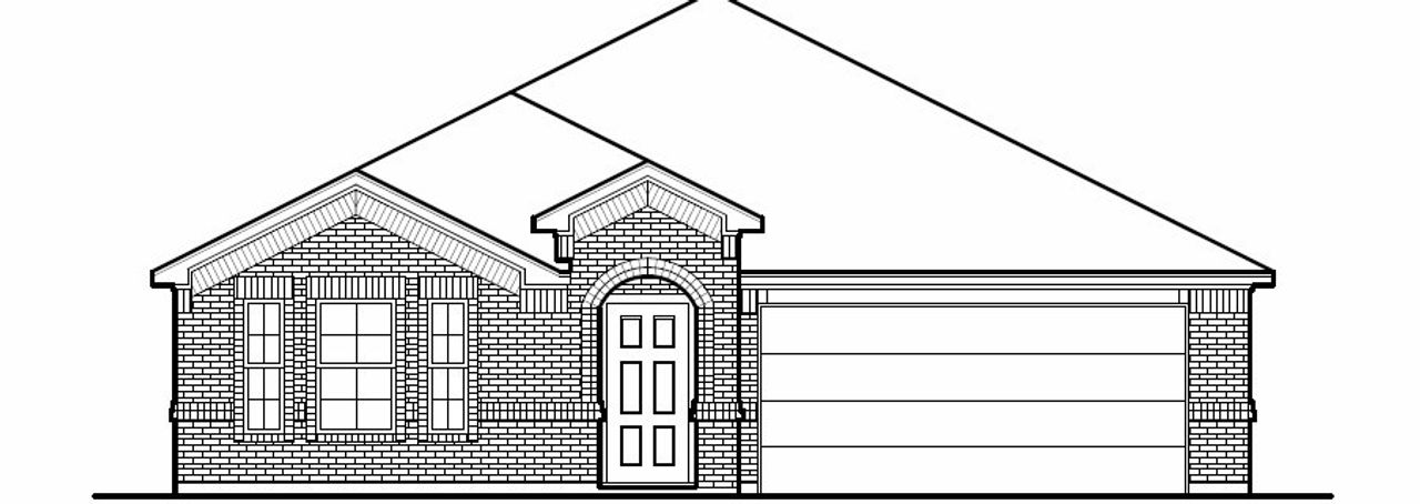 Exterior rendering of this home design in Pitcock Addition, Graham, TX (Image 2).