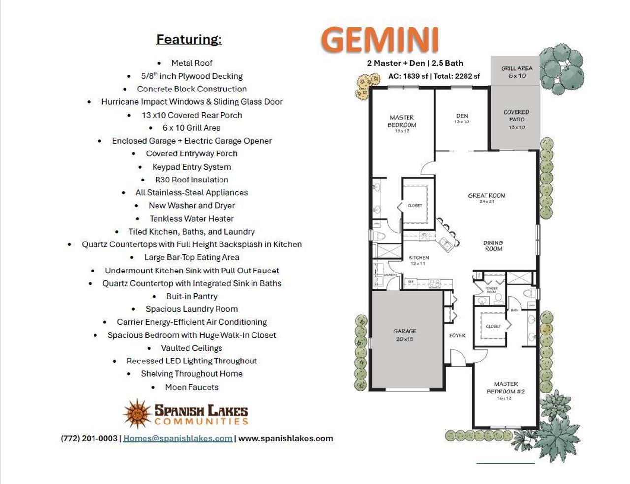 Floor Plan and Features Floor Plan and Features