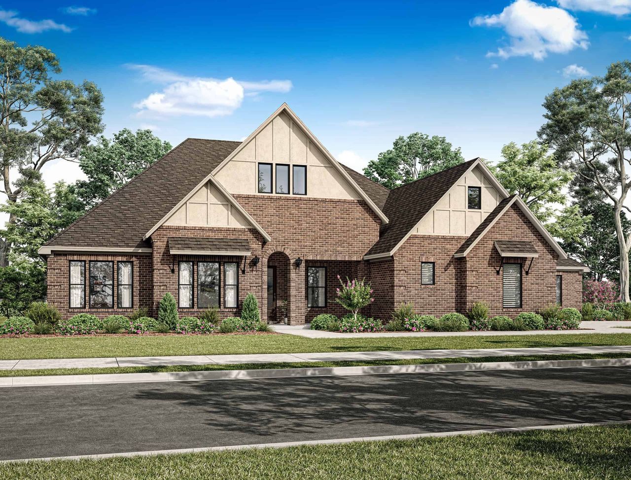 Representative exterior photo of a completed home built from the 3458 by Gracepoint Homes in Chapel Bend, Montgomery, TX (Image 2). Representative exterior photo of a completed home built from the 3458 by Gracepoint Homes in Chapel Bend, Montgomery, TX (Image 2).