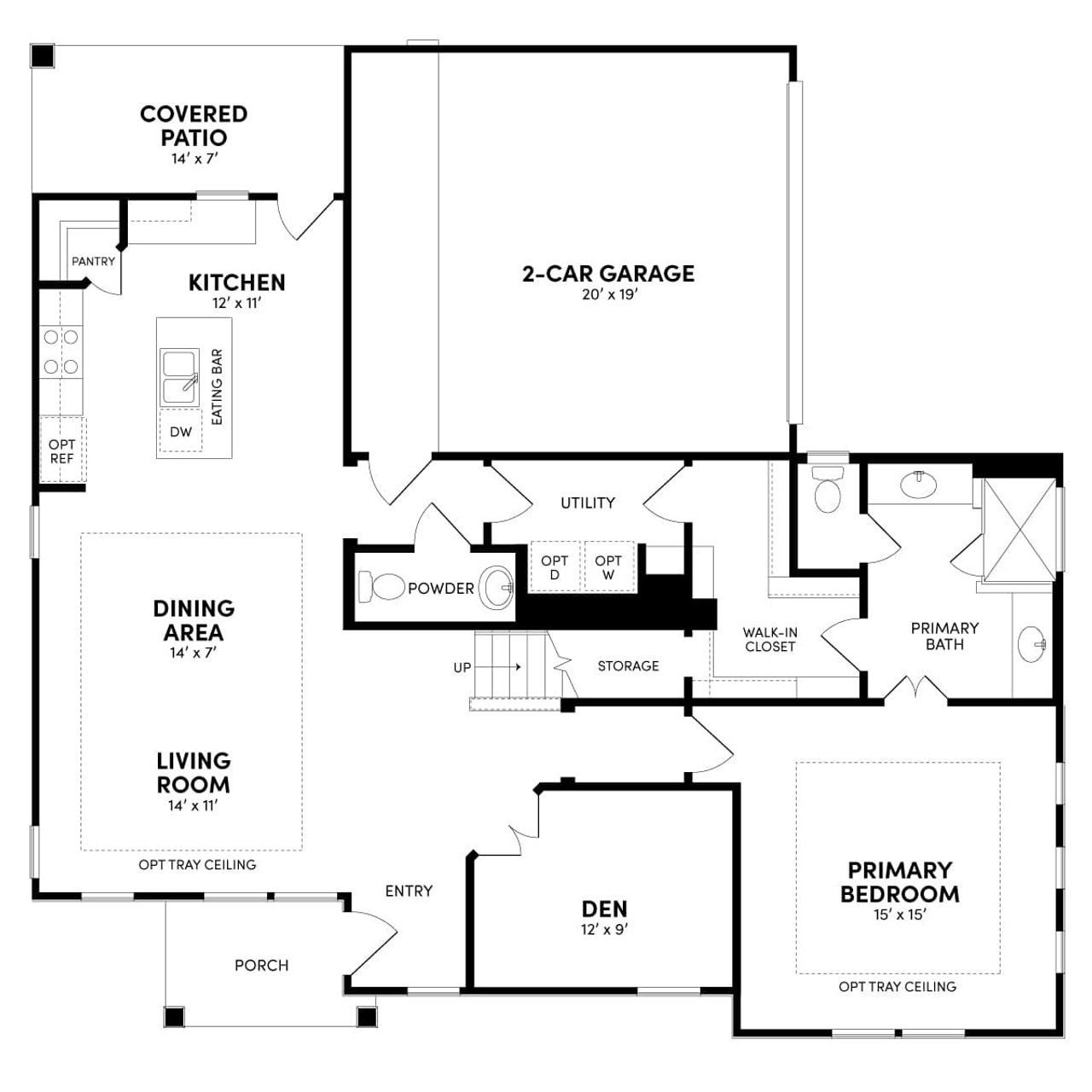 2D floor plan layout of this home in Easton Park, Austin, TX (Image 2). 2D floor plan layout of this home in Easton Park, Austin, TX (Image 2).