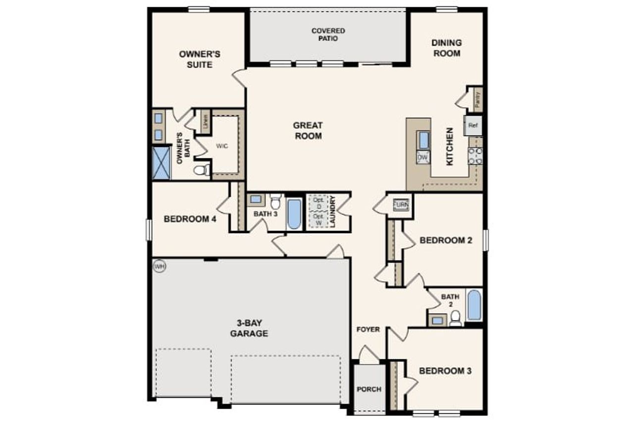 2D floor plan layout of this home in Deep Creek, Punta Gorda, FL (Image 2). 2D floor plan layout of this home in Deep Creek, Punta Gorda, FL (Image 2).