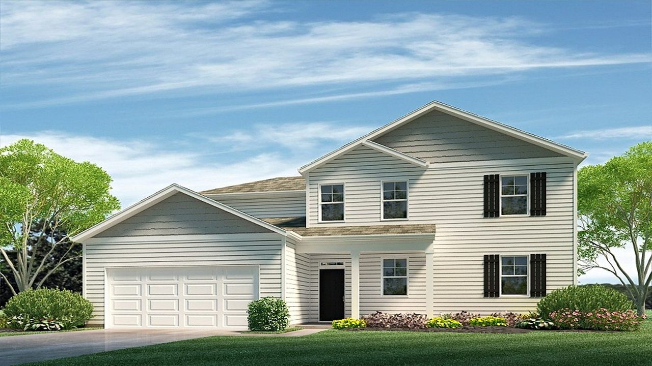 Representative exterior photo of a completed home built from the Fairview by D.R. Horton in Fairhaven, Statesboro, GA (Image 2).