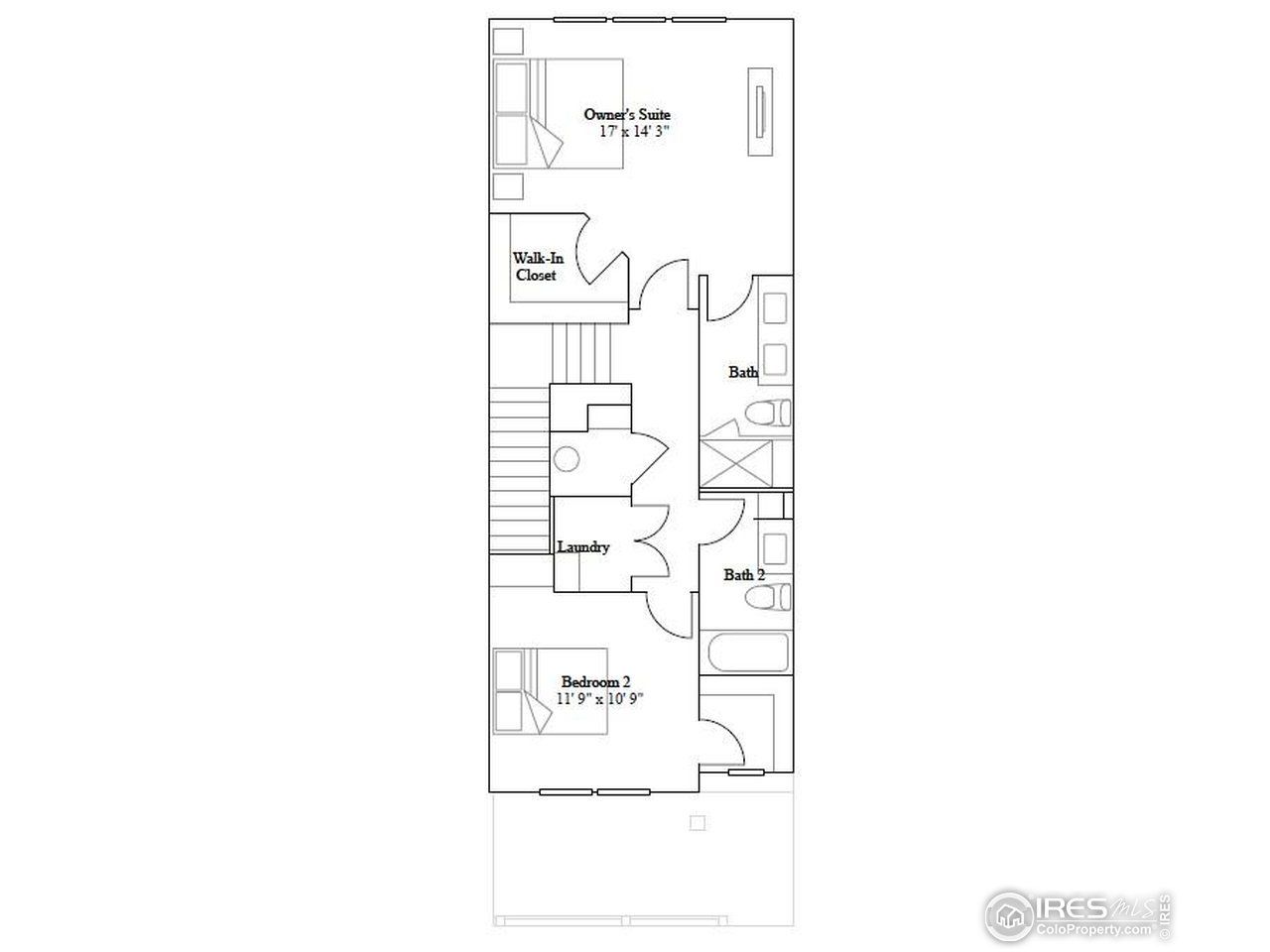 2D floor plan layout of this home in Riano Ridge, Loveland, CO (Image 2).