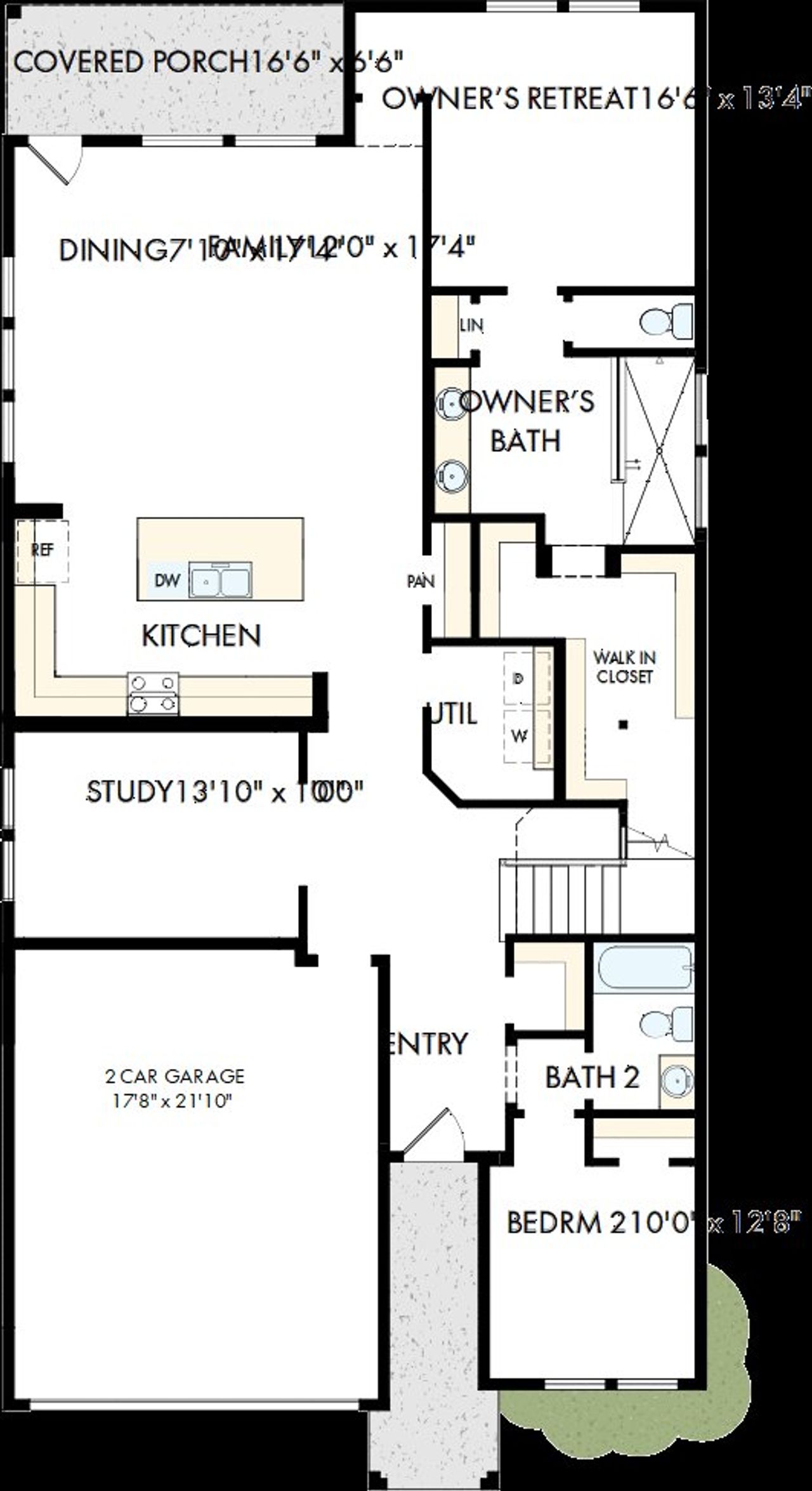2D floor plan layout of this home in Briggs Ranch – Select Classic Series, San Antonio, TX (Image 2).