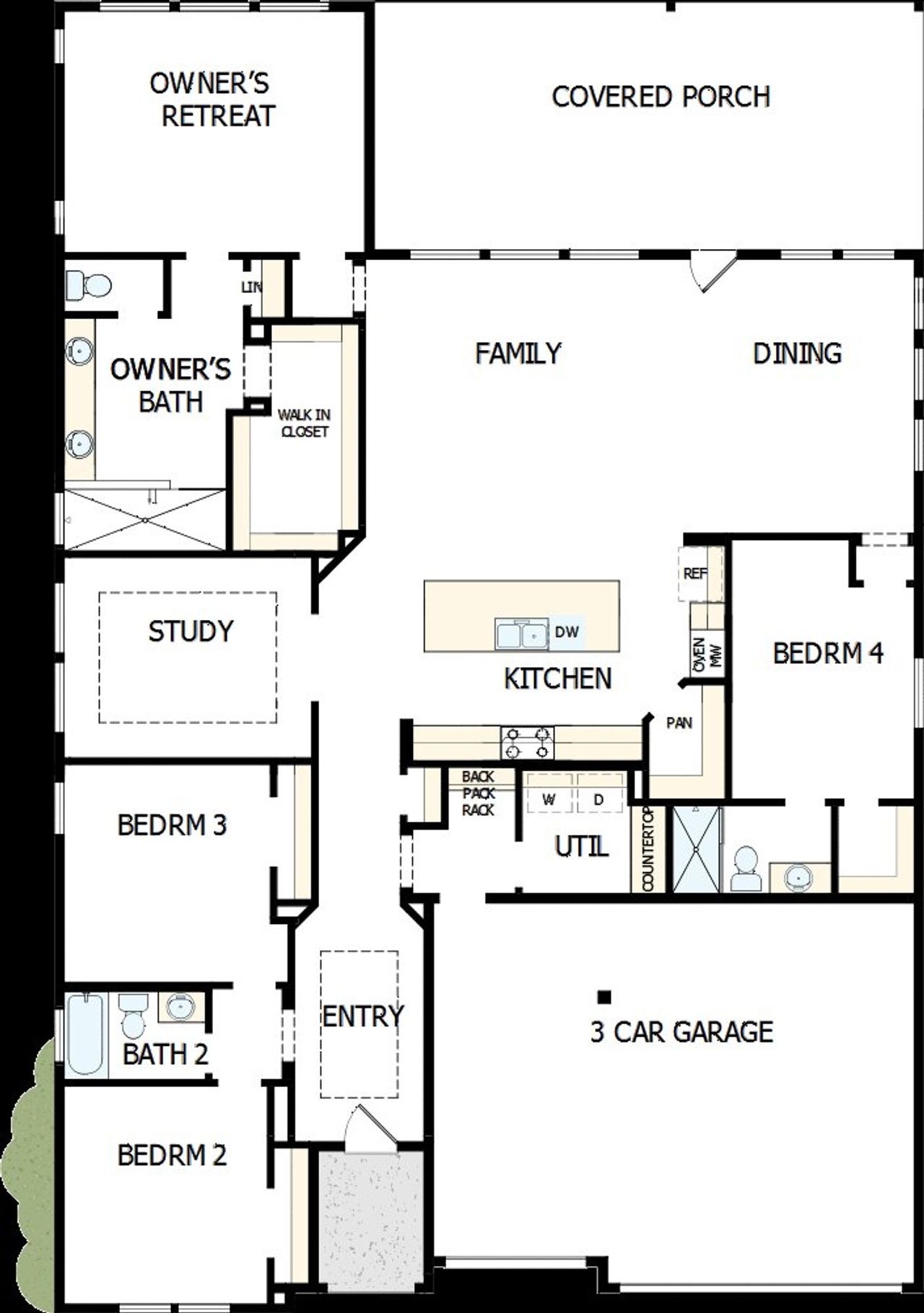 2D floor plan layout of this home in Briggs Ranch – Signature Legacy Series, San Antonio, TX (Image 2).