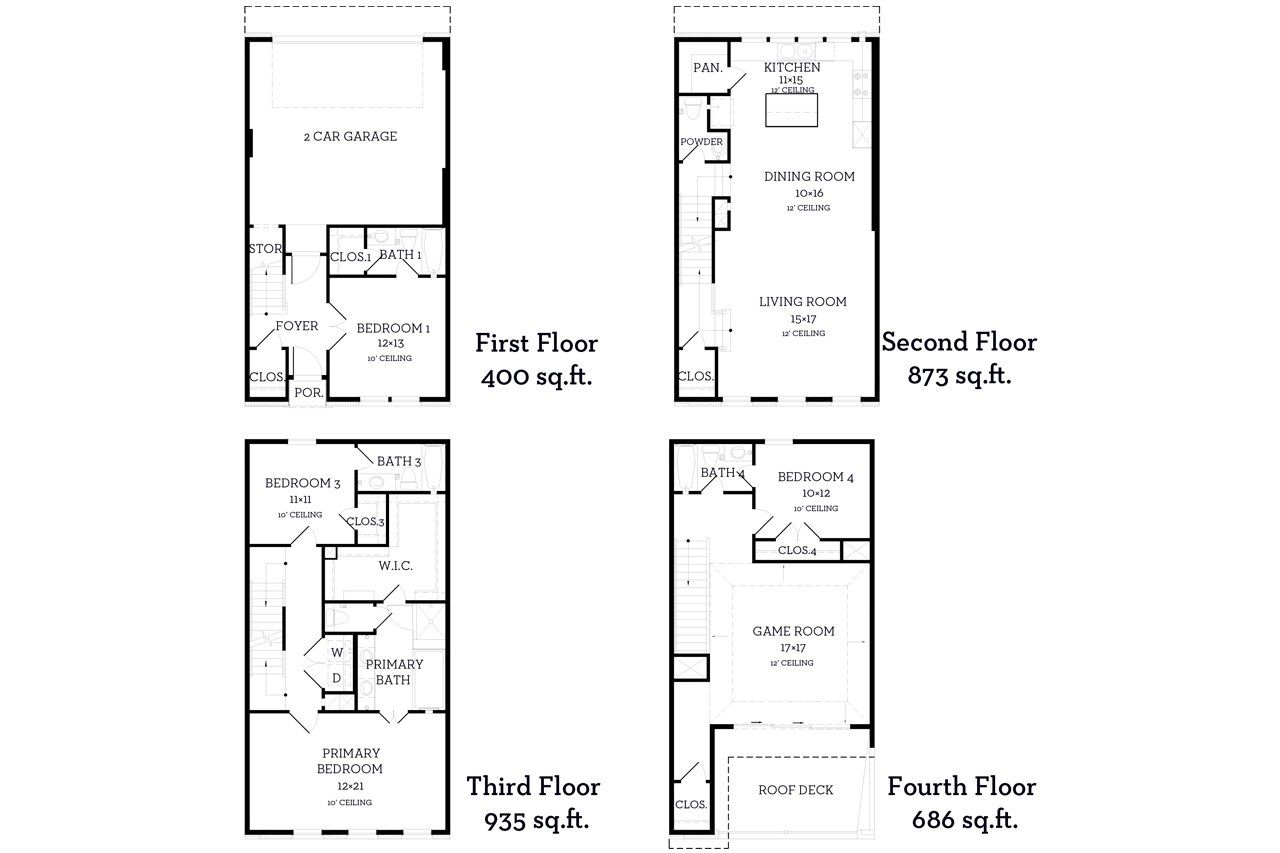 2D floor plan layout of this home in Addison Grove, Dallas, TX (Image 2). 2D floor plan layout of this home in Addison Grove, Dallas, TX (Image 2).