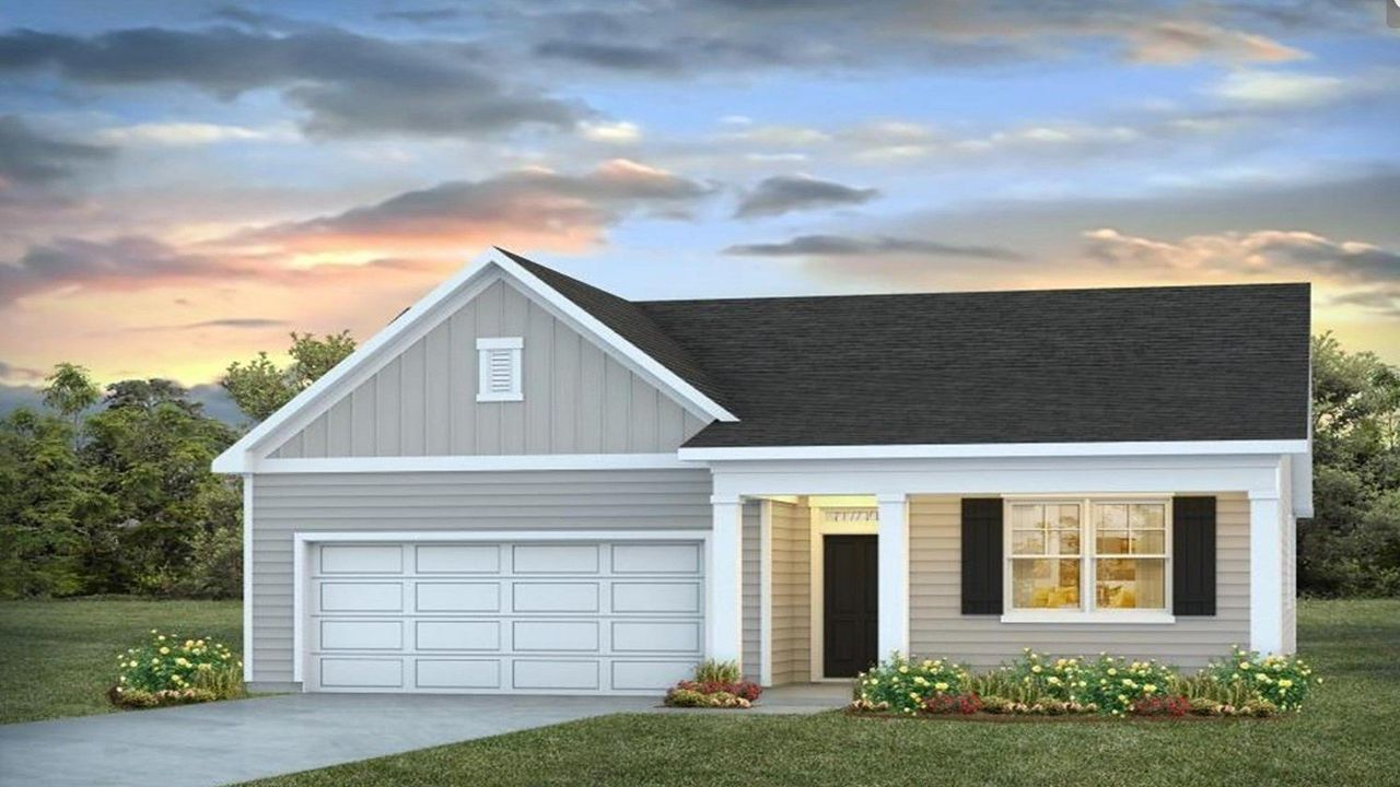 Representative exterior photo of a completed home built from the Cali by D.R. Horton in The Lakes at North Glynn, Brunswick, GA (Image 2).