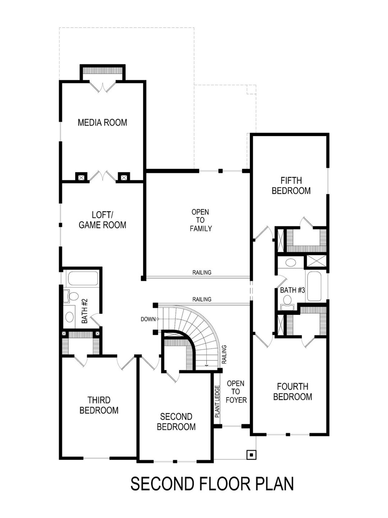 2D floor plan layout of this home in Villages of Creekwood, Frisco, TX (Image 2).