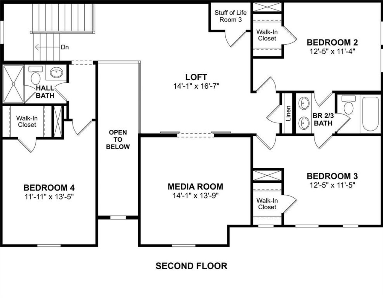 2D floor plan layout of this home in Sterling Greene, Arlington, TX (Image 2).