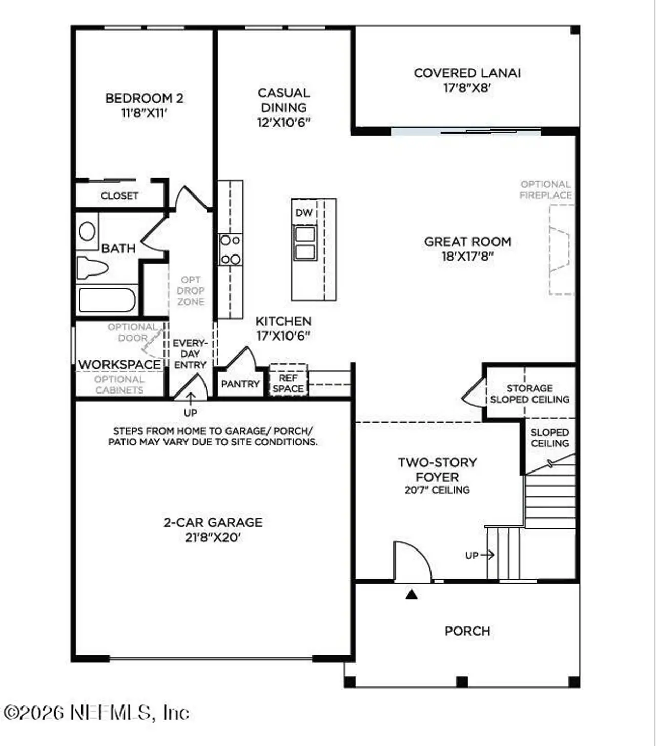 2D floor plan layout of this home in , Ponte Vedra, FL (Image 2).