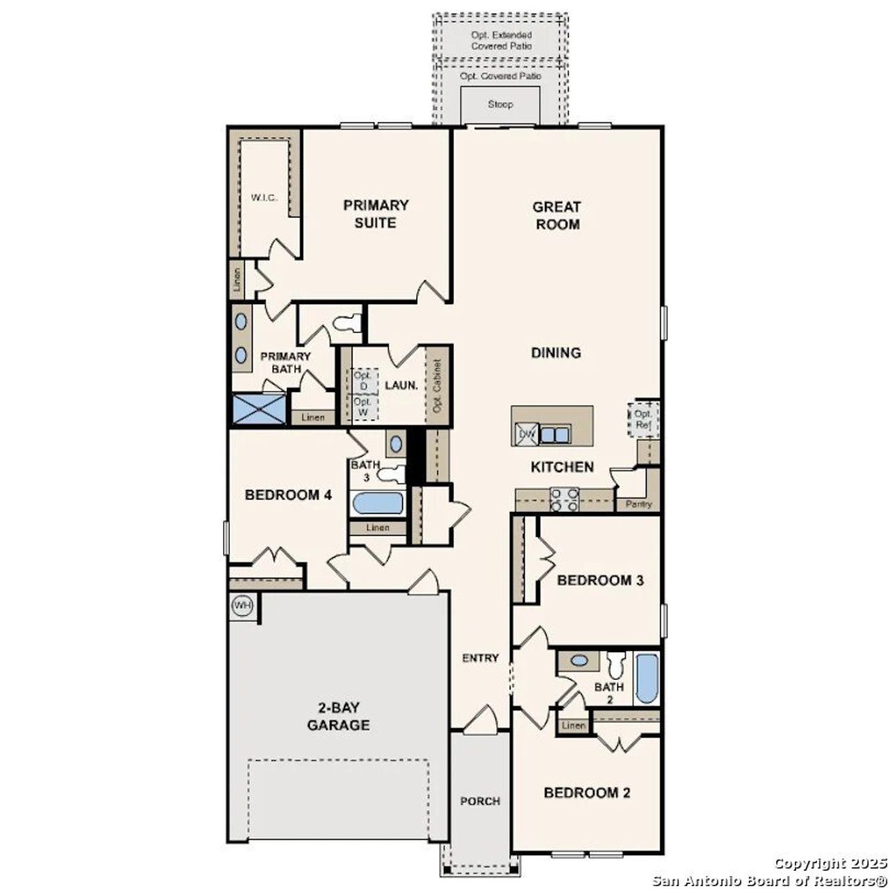 2D floor plan layout of this home in Hiddenbrooke, Seguin, TX (Image 2). 2D floor plan layout of this home in Hiddenbrooke, Seguin, TX (Image 2).