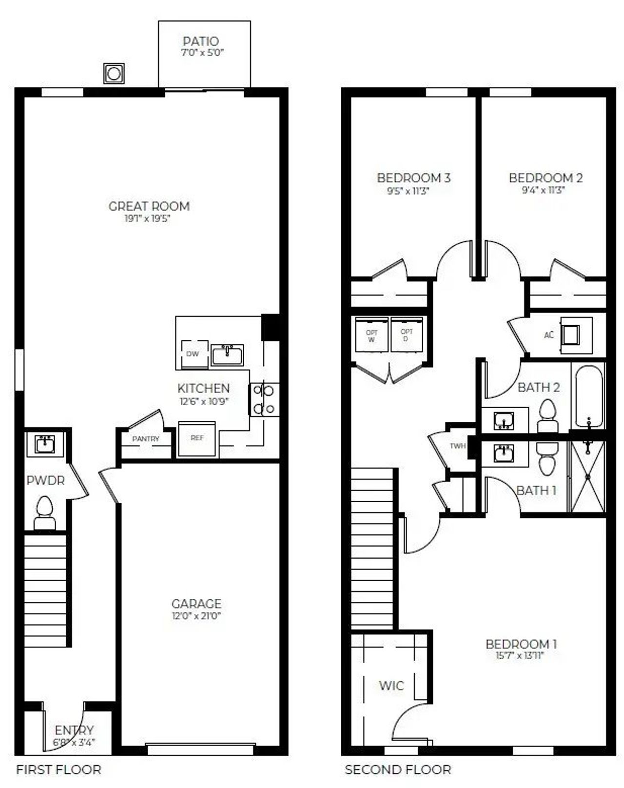 2D floor plan layout of this home in Blossom Trail, Lake Worth, FL (Image 2).