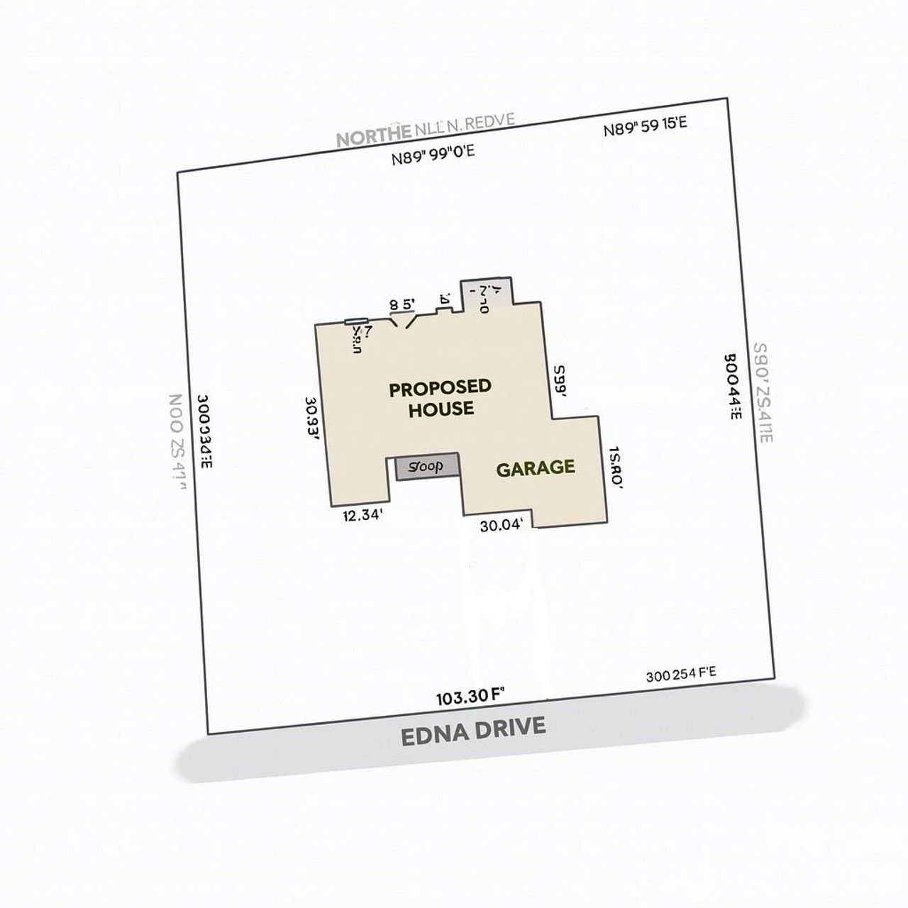 Half-acre wooded homesite under construction in Huntersville, North Carolina.