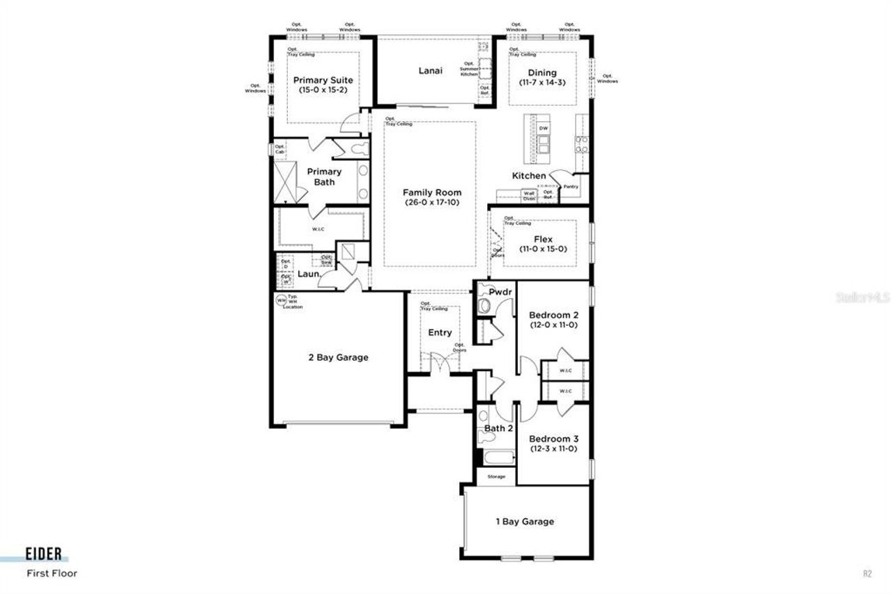 2D floor plan layout of this home in River Preserve Estates, Parrish, FL (Image 2). 2D floor plan layout of this home in River Preserve Estates, Parrish, FL (Image 2).