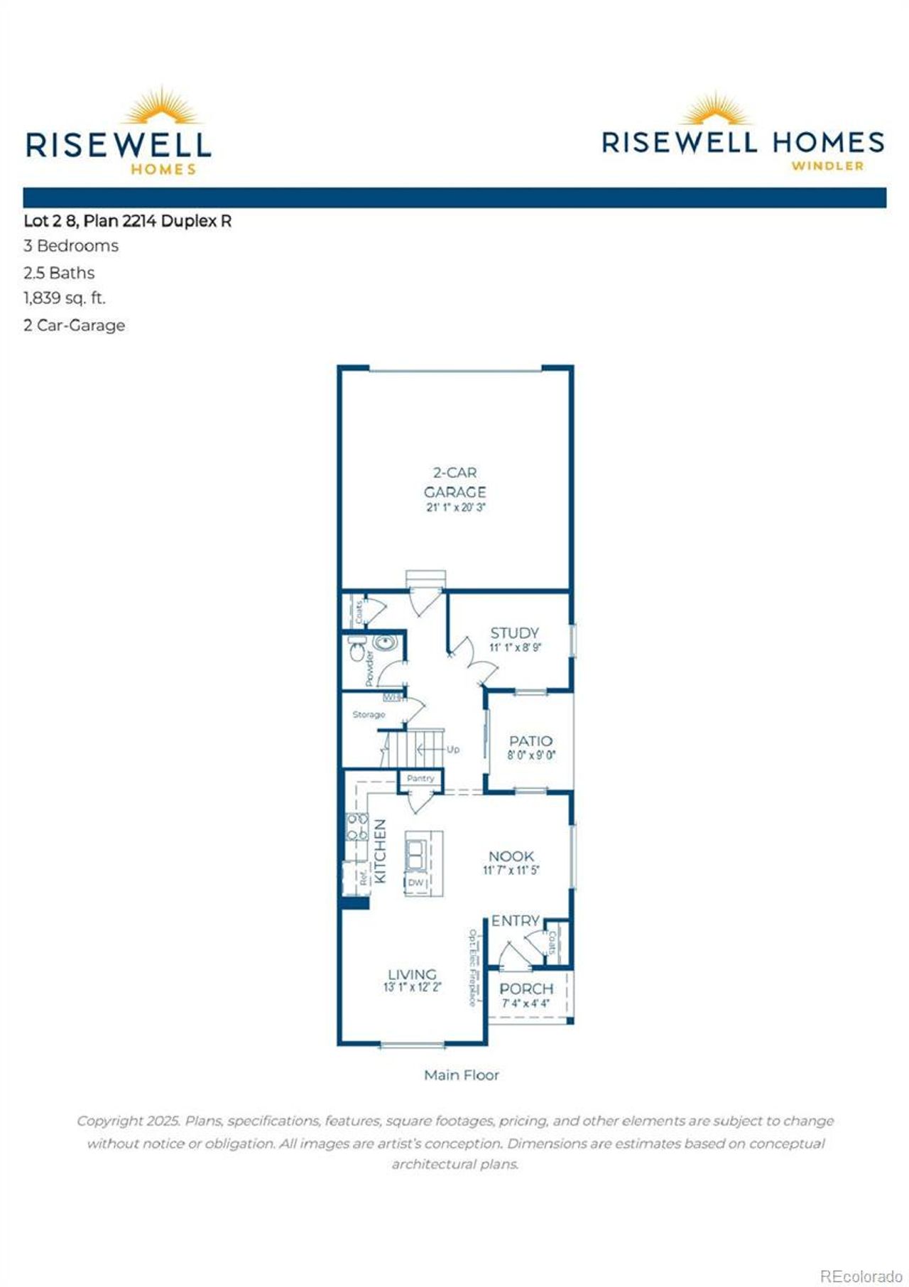 2D floor plan layout of this home in The Garden Collection at Windler, Aurora, CO (Image 2). 2D floor plan layout of this home in The Garden Collection at Windler, Aurora, CO (Image 2).