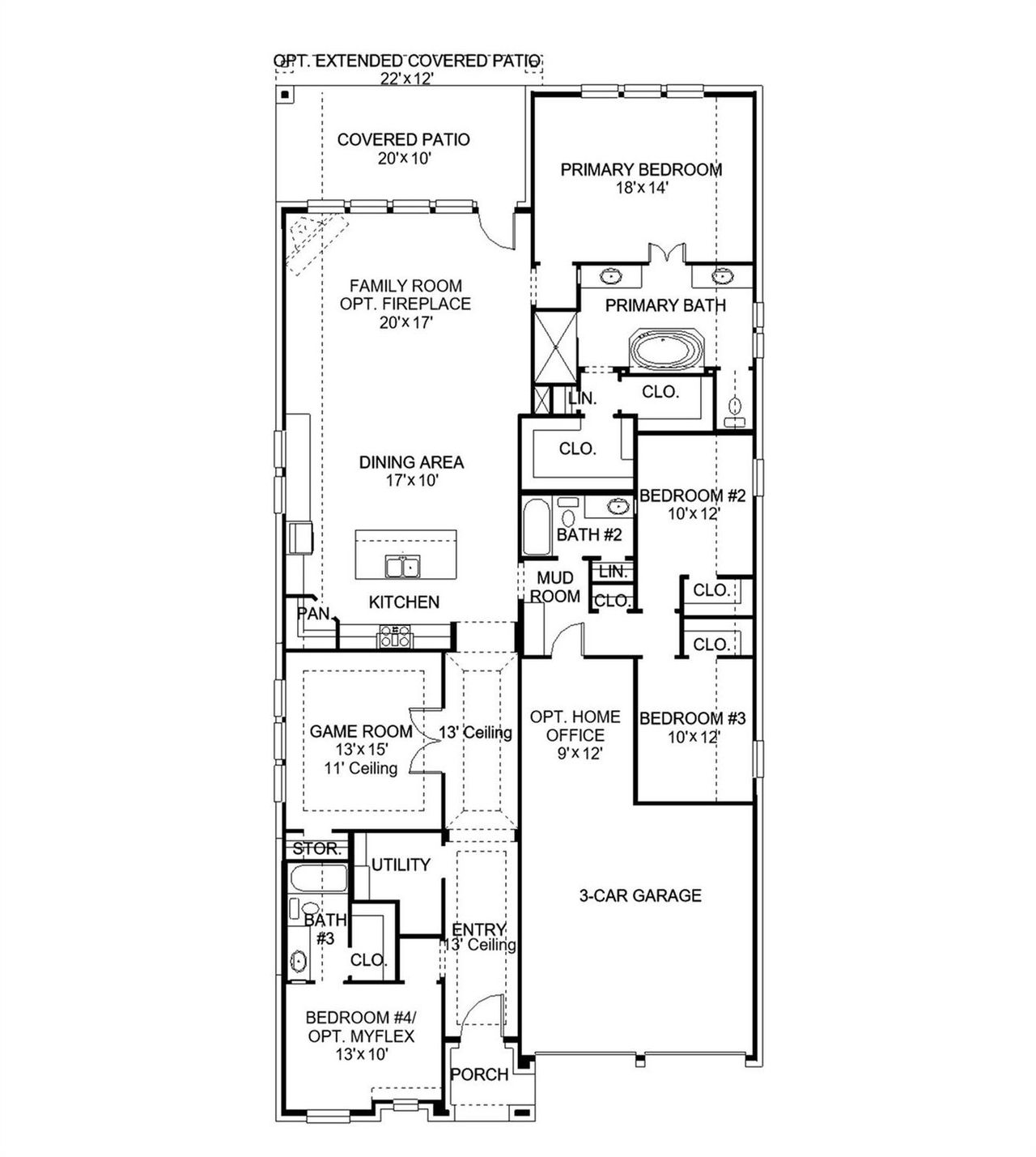 2D floor plan layout of this home in Kresston, Montgomery, TX (Image 2).
