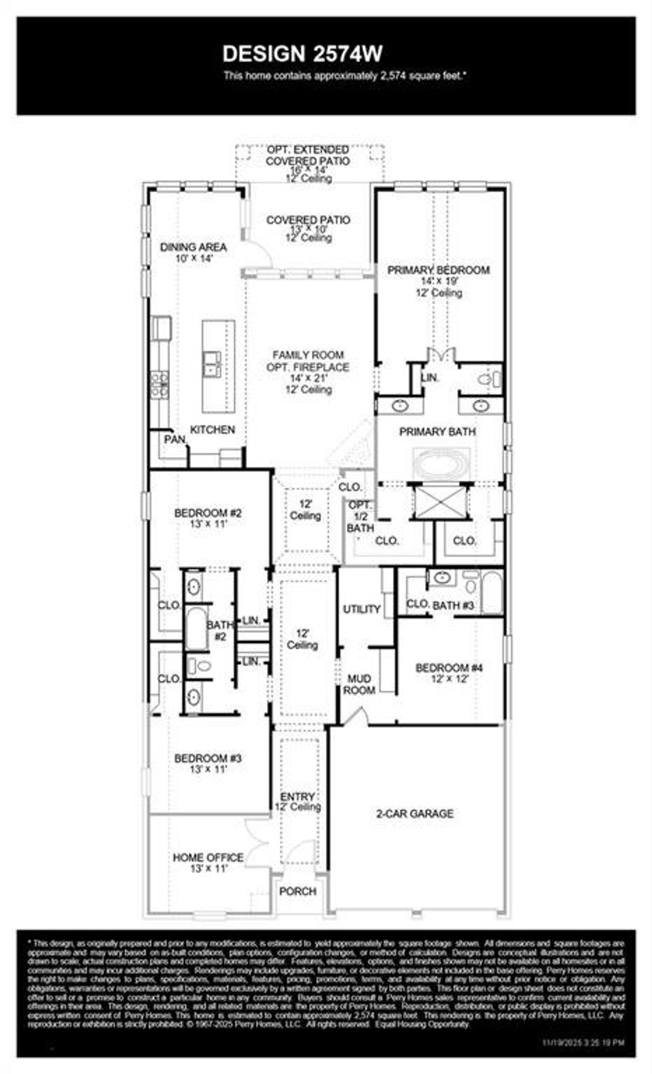 2D floor plan layout of this home in Lakewood Village, Lakewood Village, TX (Image 2).