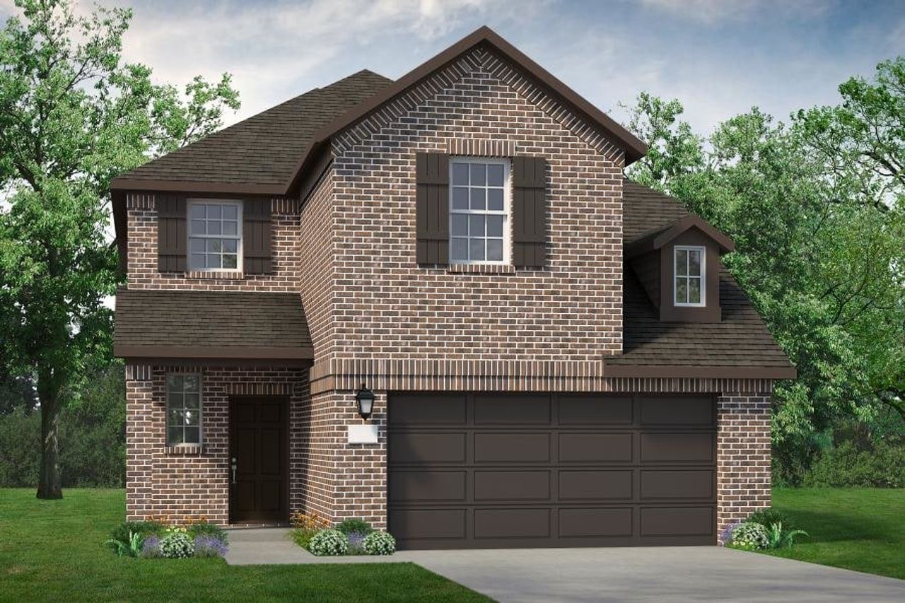 Representative exterior photo of a completed home built from the Fisher by UnionMain Homes in Elevon, Lavon, TX (Image 2).