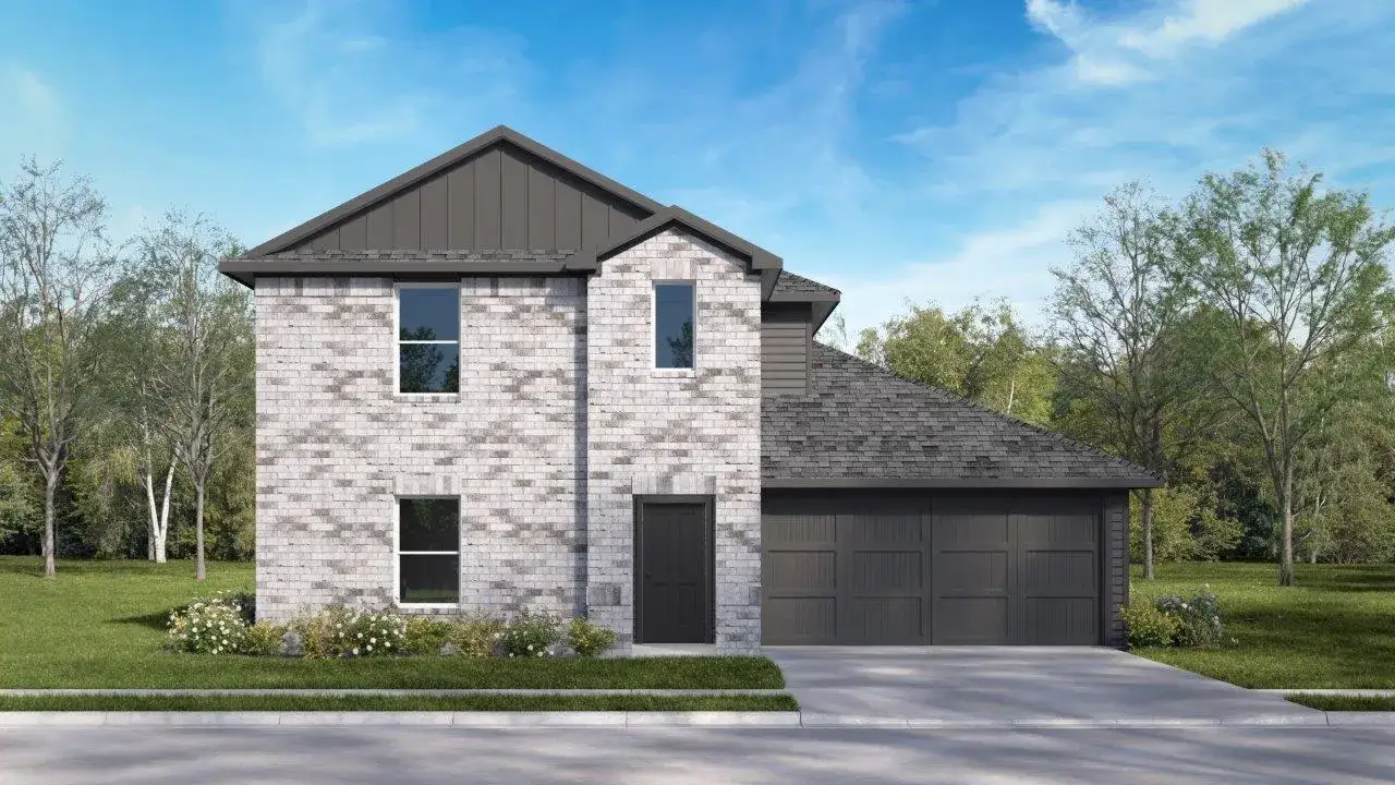 Representative exterior photo of a completed home built from the Camden by D.R. Horton in Audra Oaks, Denton, TX (Image 2).
