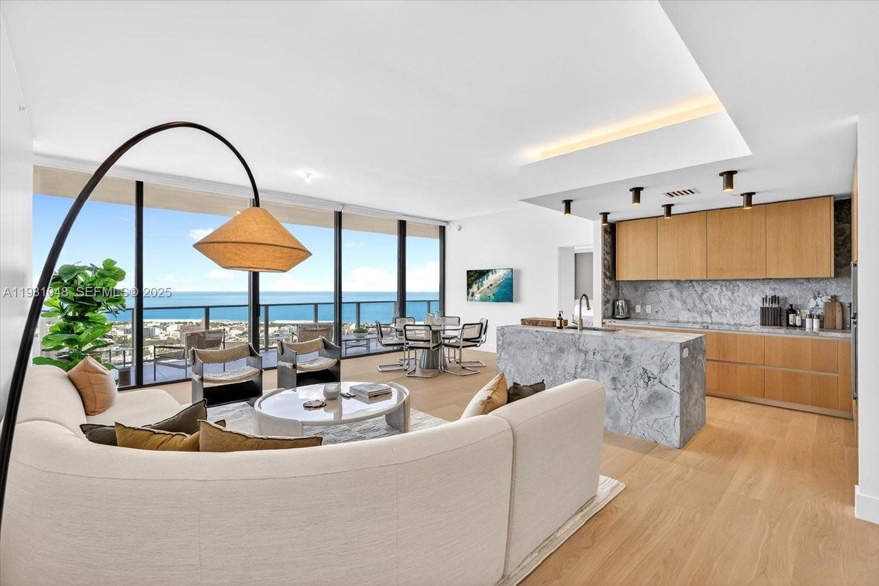 Furnished interior view inside a new home in , Miami Beach (Image 2).