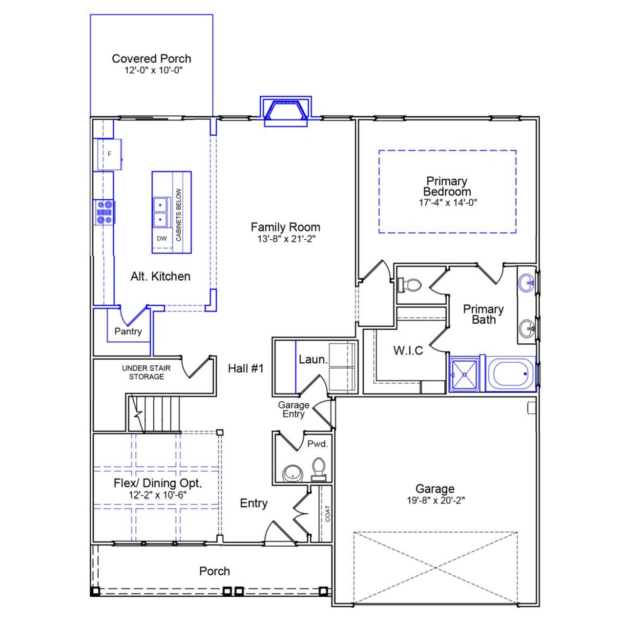 2D floor plan layout of this home in Pebble Branch, Chapin, SC (Image 2).