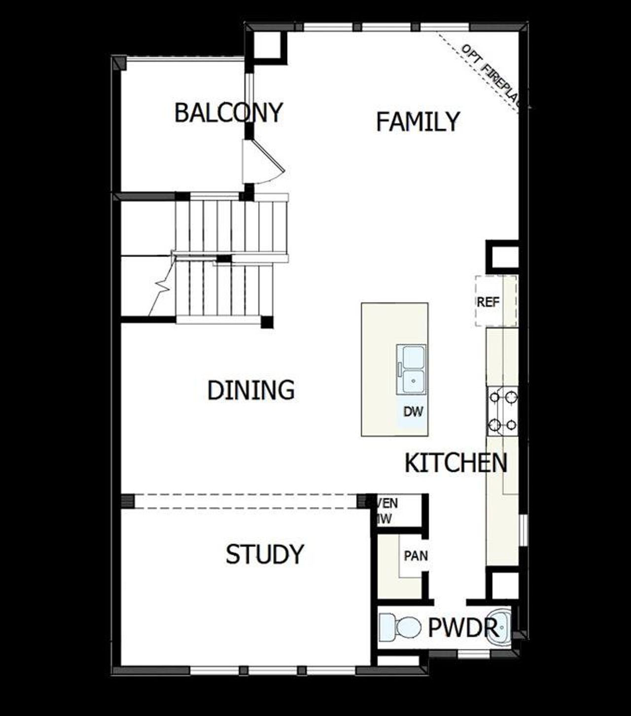 2D floor plan layout of this home in Trails at Waterside - Villas Series, Fort Worth, TX (Image 2). 2D floor plan layout of this home in Trails at Waterside - Villas Series, Fort Worth, TX (Image 2).