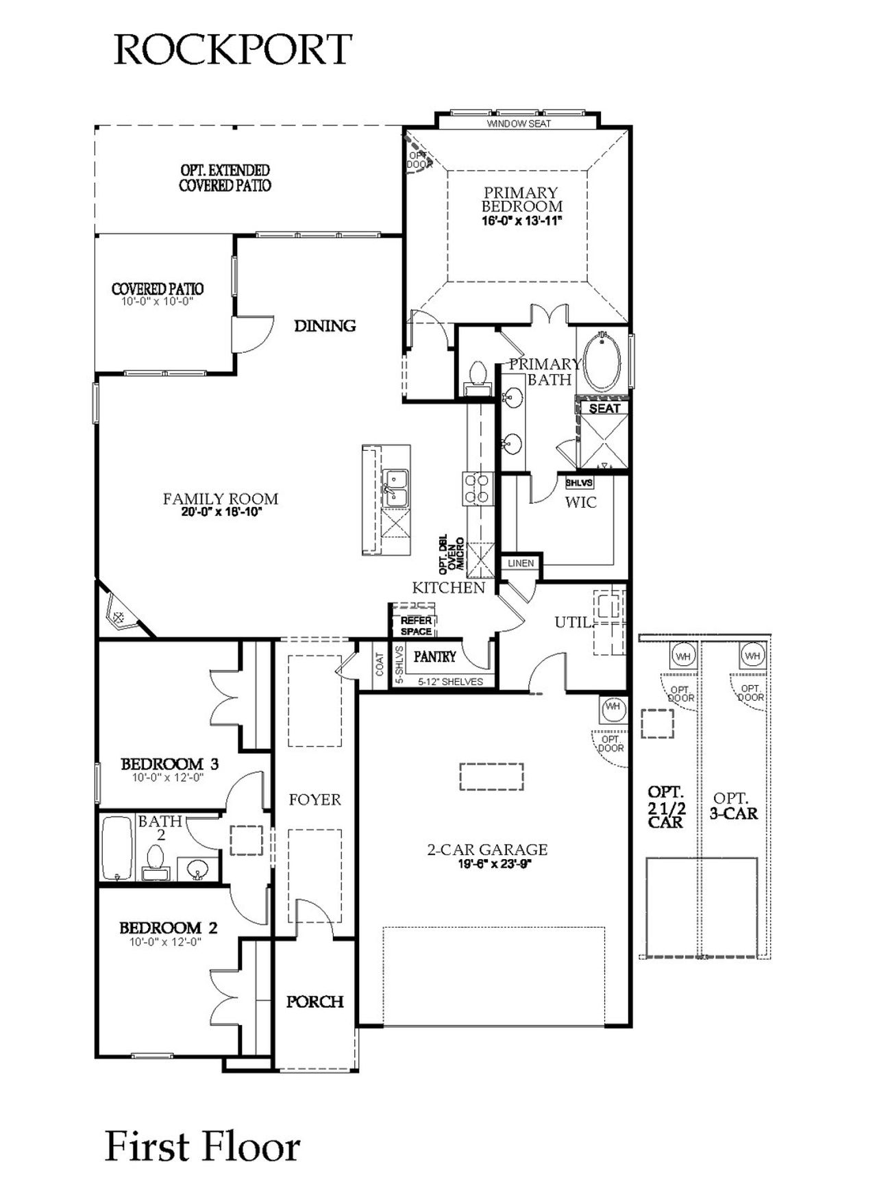 2D floor plan layout of this home in Brookshire at Legacy Hills, Celina, TX (Image 2).
