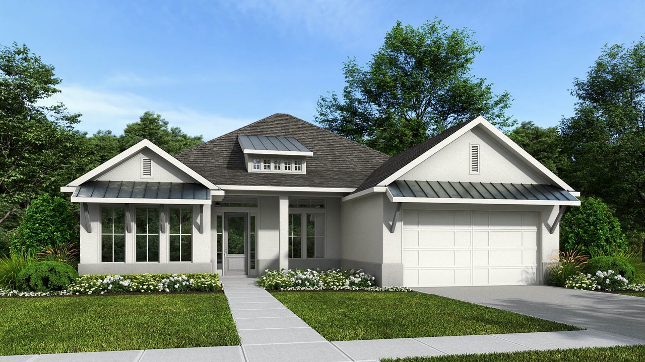 Representative exterior photo of a completed home built from the 2547F by Perry Homes in Reserve at Berry Bay, Wimauma, FL (Image 2).