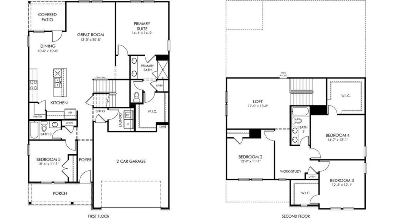 2D floor plan layout of this home in , Villa Rica, GA (Image 2).