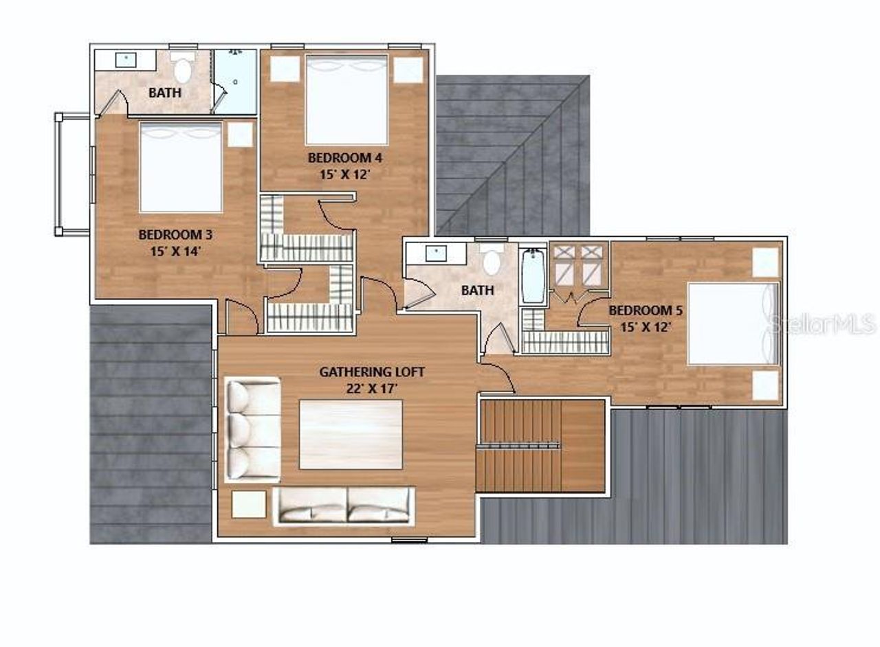 2D floor plan layout of this home in , Winter Park, FL (Image 2).