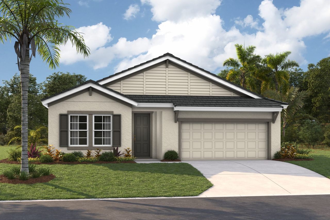Representative exterior photo of a completed home built from the Heron II by Homes by WestBay in Star Farms at Lakewood Ranch, Lakewood Ranch, FL (Image 2).