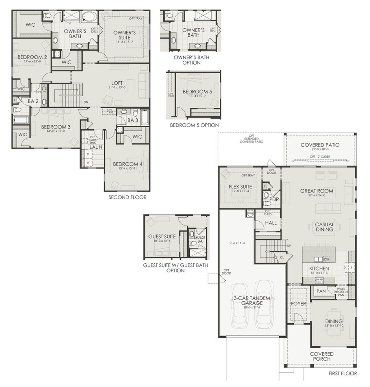 2D floor plan layout of this home in Stonefield, Surprise, AZ (Image 2).