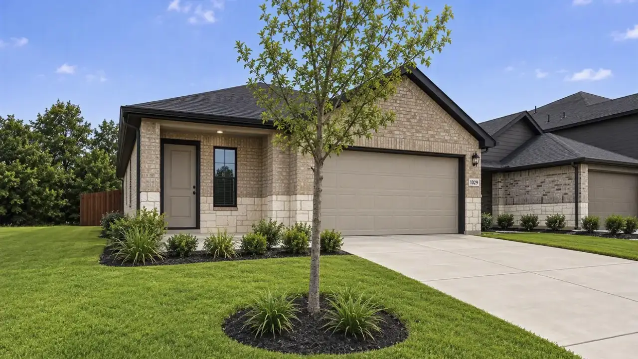 Representative exterior photo of a completed home built from the Caroline by D.R. Horton in Crossmill, Princeton, TX (Image 2).