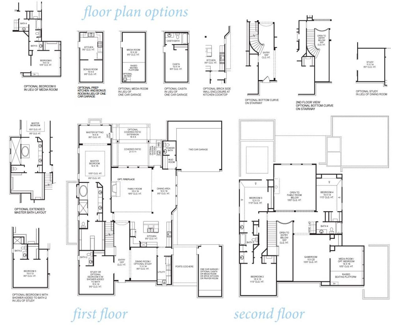 2D floor plan layout for the Wakefield 4515 by J. Patrick Homes in Jubilee 80′ Lots, Hockley, TX (Image 2).
