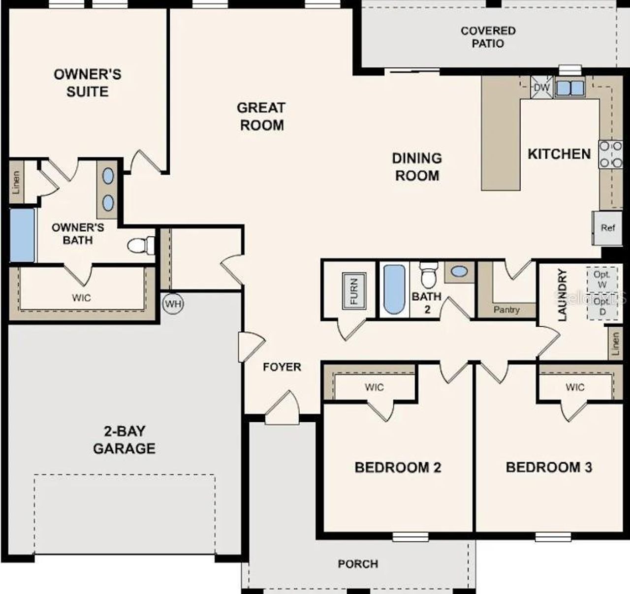 2D floor plan layout of this home in Sugarmill Woods, Homosassa, FL (Image 2). 2D floor plan layout of this home in Sugarmill Woods, Homosassa, FL (Image 2).