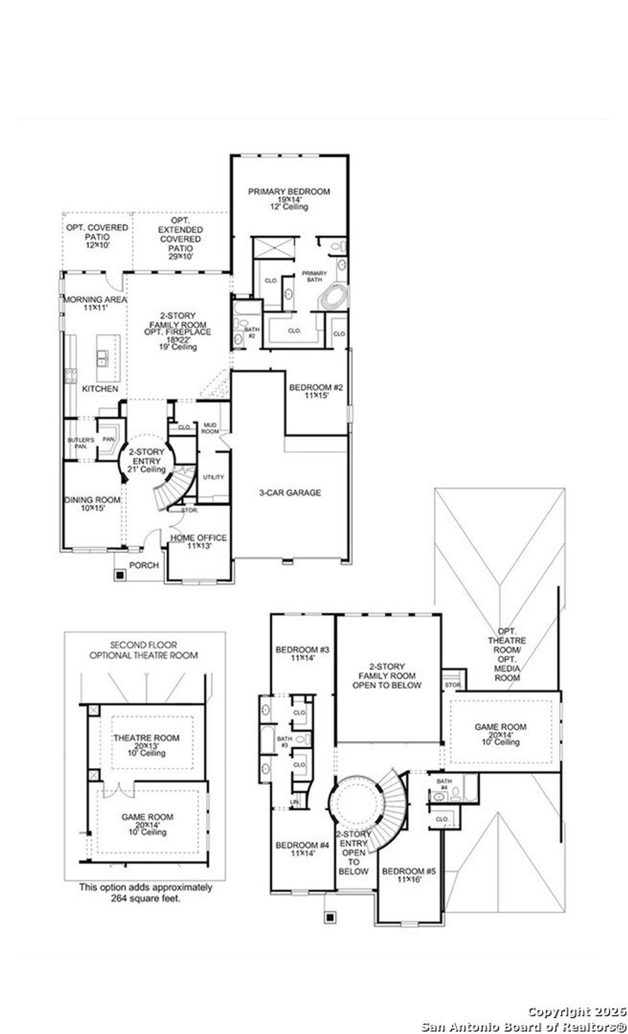 2D floor plan layout of this home in Meadows Of Mill Creek 60', Seguin, TX (Image 2).