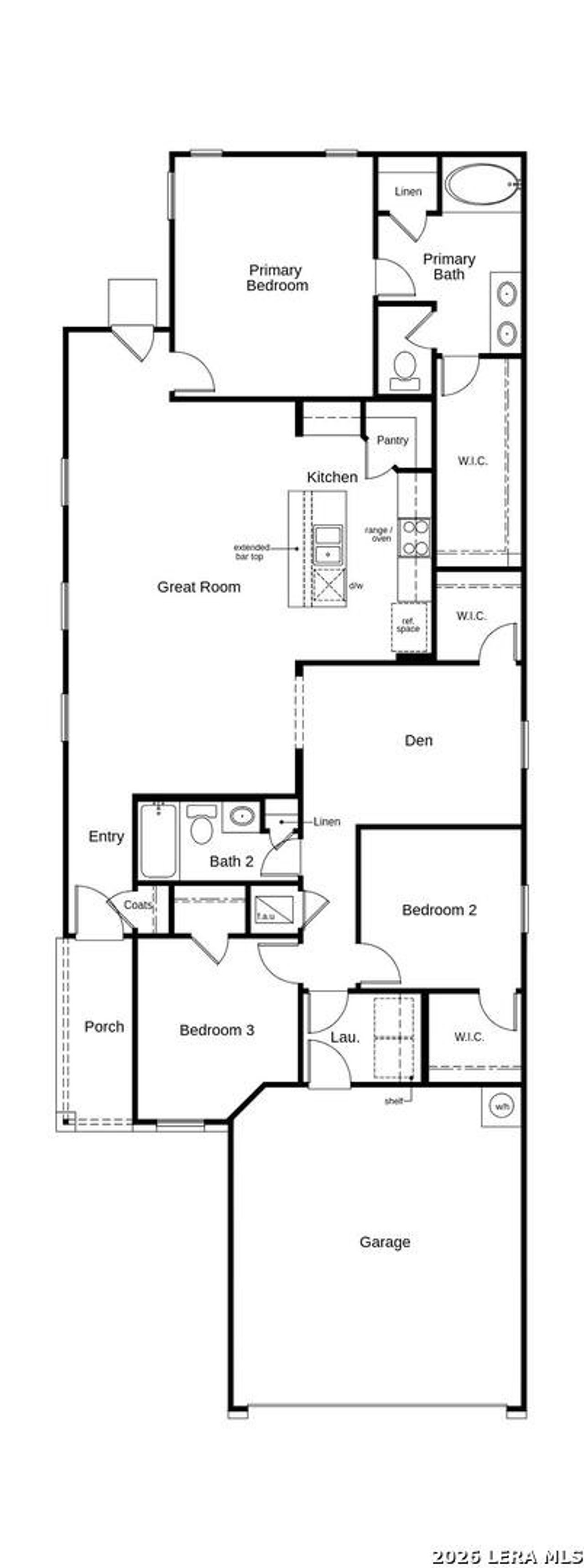 2D floor plan layout of this home in Knox Ridge, Converse, TX (Image 2). 2D floor plan layout of this home in Knox Ridge, Converse, TX (Image 2).