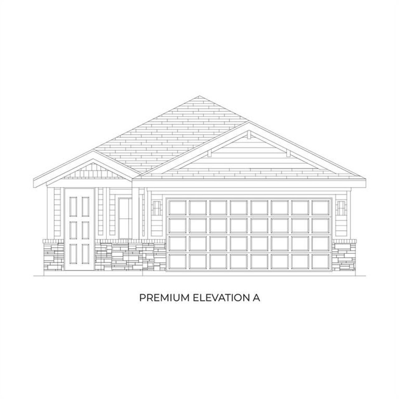 Exterior rendering of this home design in The Meadows, Denton, TX (Image 2).