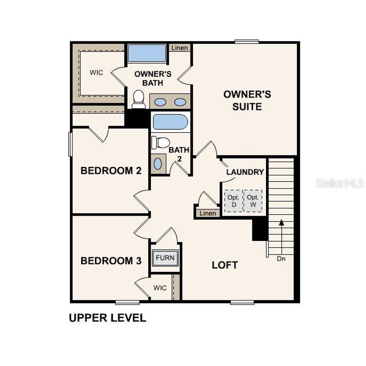2D floor plan layout of this home in Eagle Hammock, Eagle Lake, FL (Image 2).