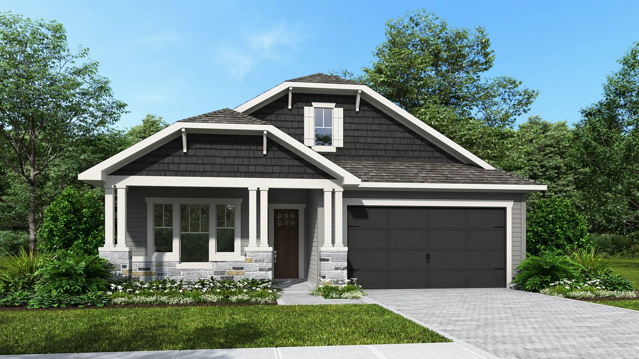 Representative exterior photo of a completed home built from the 2344MC by MasterCraft Builder Group in Madeira, St. Augustine, FL (Image 2).