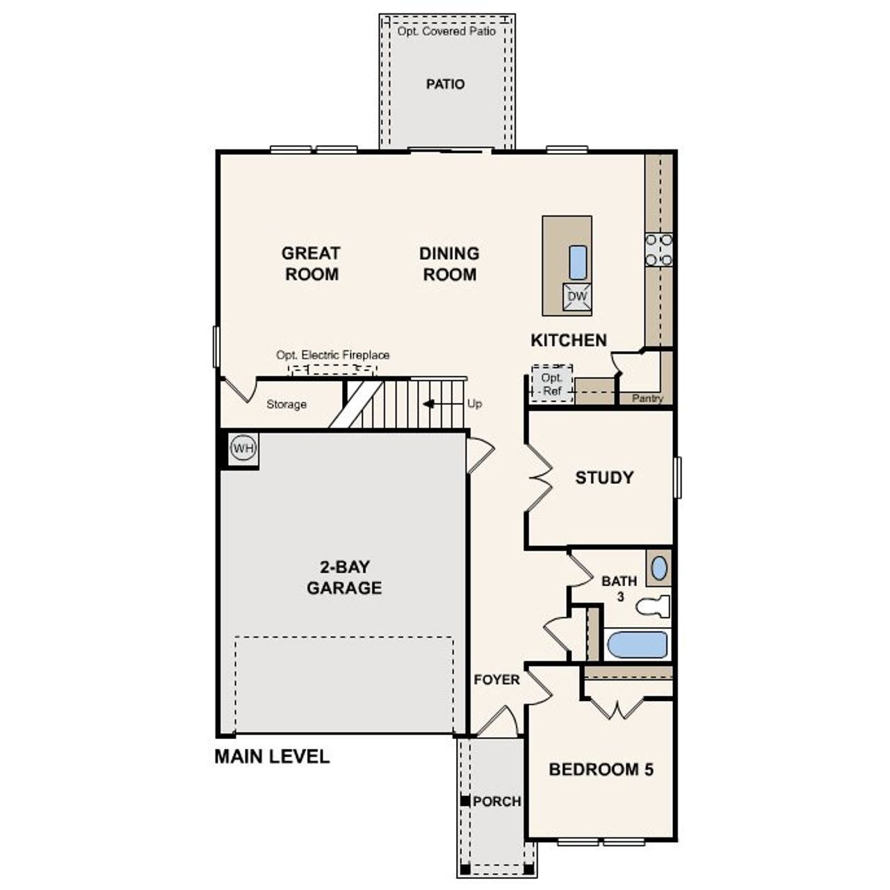 2D floor plan layout for the Peregrine by Century Communities in Kingfield, Smyrna, TN (Image 2). 2D floor plan layout for the Peregrine by Century Communities in Kingfield, Smyrna, TN (Image 2).