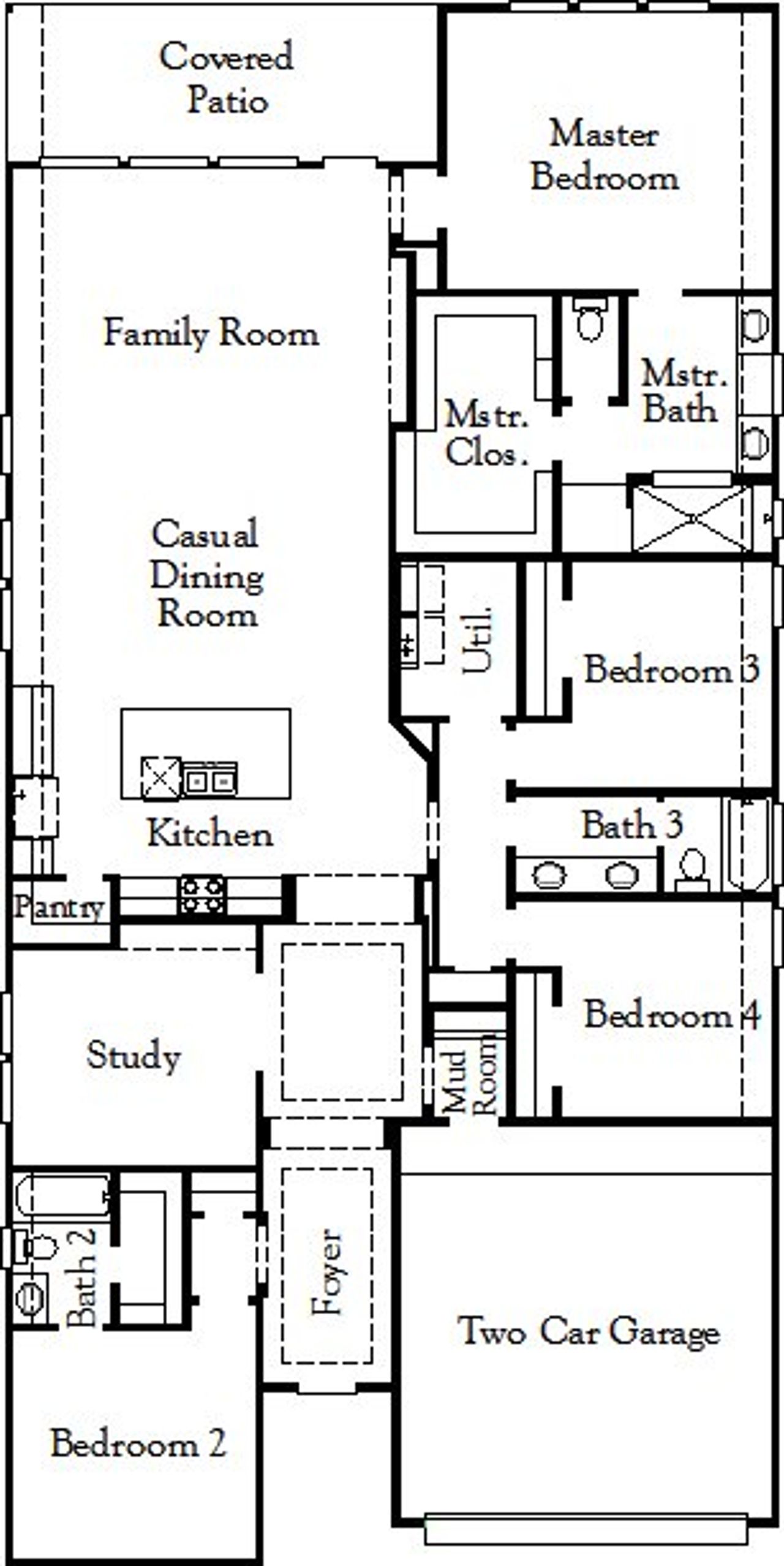 2D floor plan layout of this home in Windsong Ranch, Prosper, TX (Image 2).