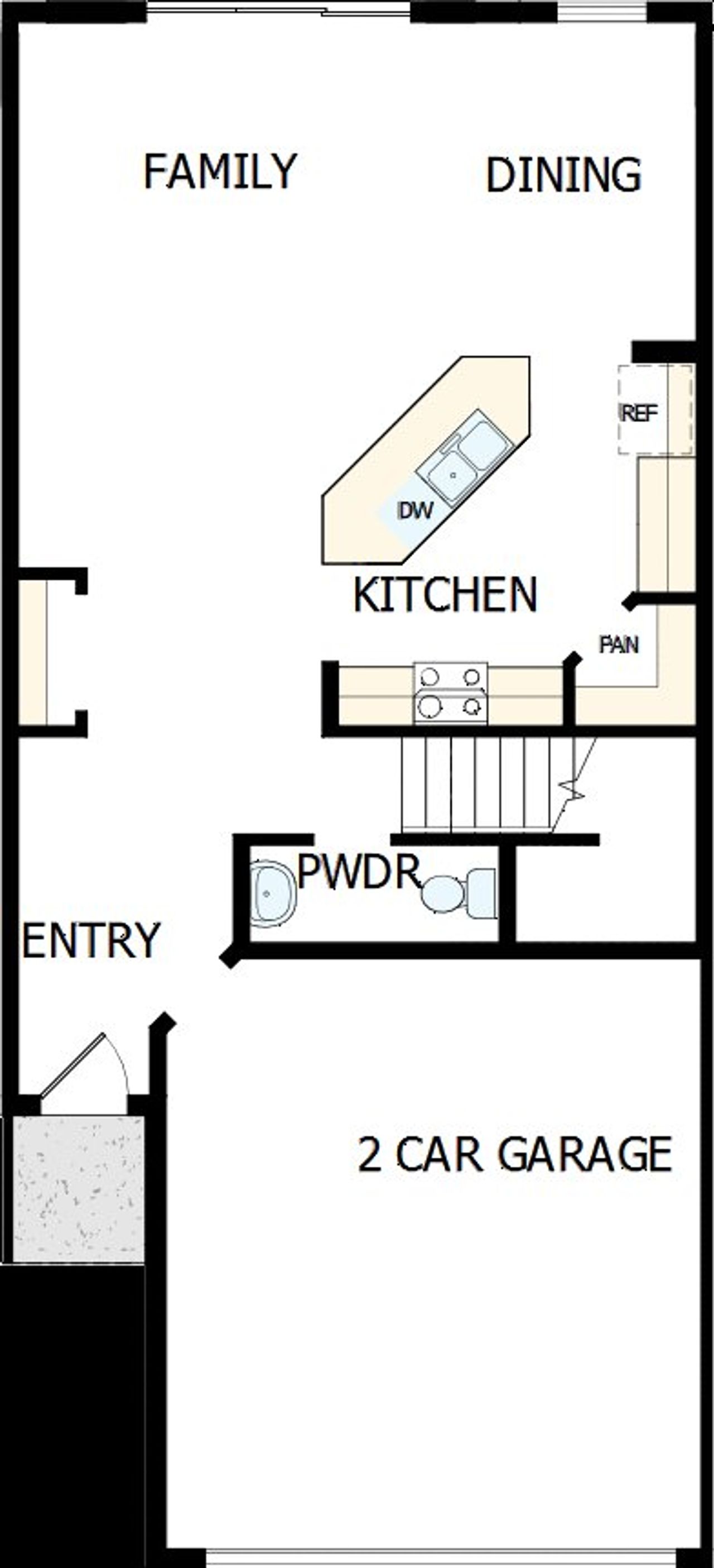 2D floor plan layout of this home in North River Ranch – Townhomes, Parrish, FL (Image 2).