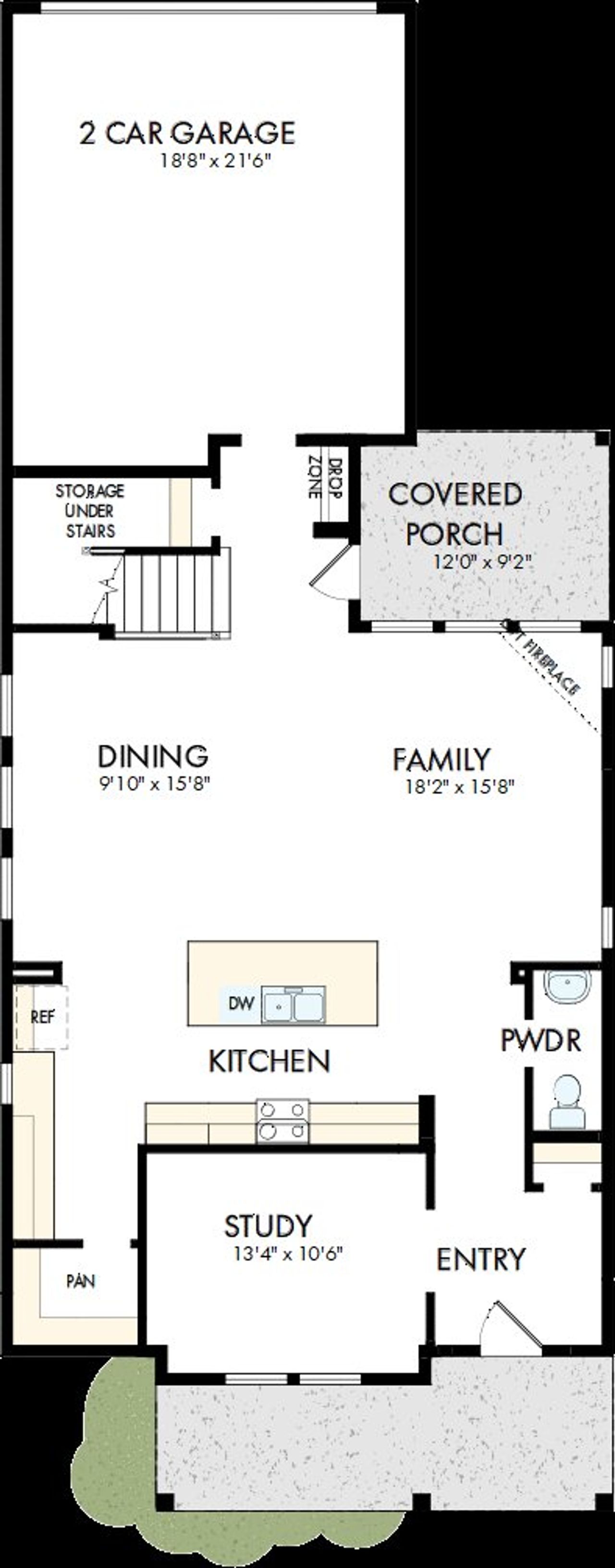 2D floor plan layout of this home in Elyson - Grove Row Collection, Katy, TX (Image 2). 2D floor plan layout of this home in Elyson - Grove Row Collection, Katy, TX (Image 2).