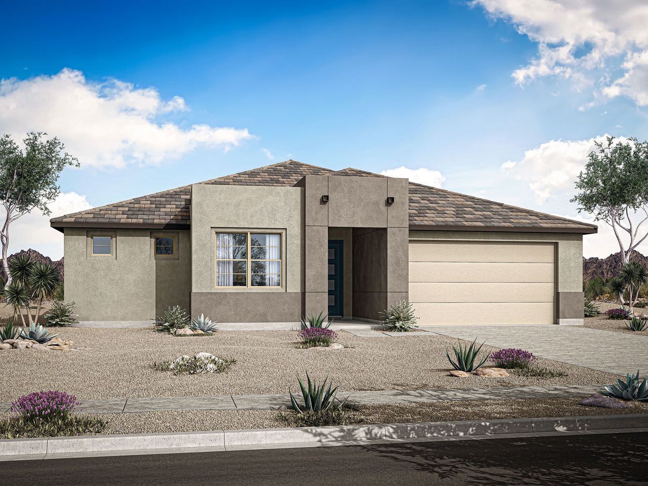Representative exterior photo of a completed home built from the Burgundy by Mattamy Homes in White Tank Vistas, Waddell, AZ (Image 2).