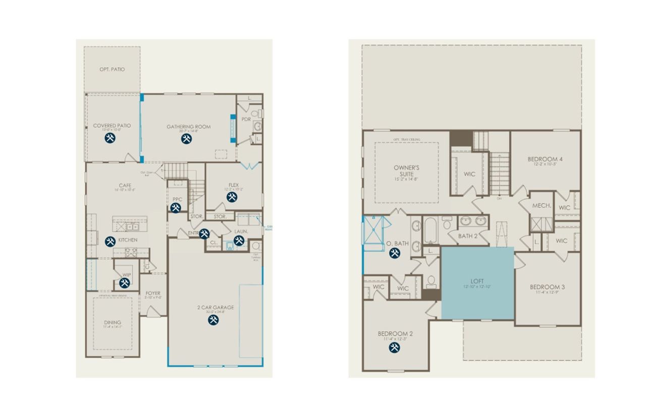 2D floor plan layout of this home in Treymor, Mount Juliet, TN (Image 2).