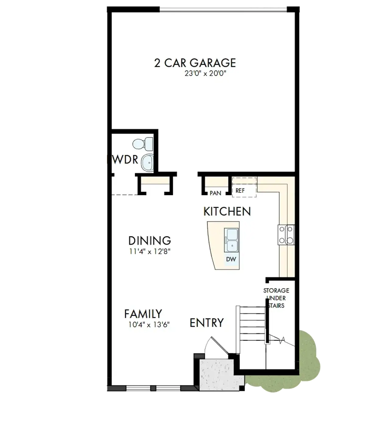 2D floor plan layout of this home in Persimmon Place - Townhomes, Wesley Chapel, FL (Image 2). 2D floor plan layout of this home in Persimmon Place - Townhomes, Wesley Chapel, FL (Image 2).